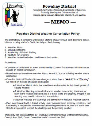 Powahay District Weather Policy